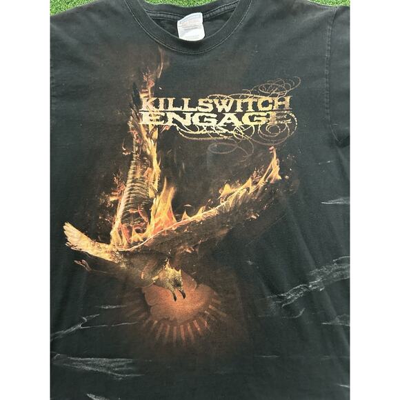 2000’s Killswitch Engage Double Sided Graphic Fire Bird Metal Band T-Shirt Small - Picture 2 of 4
